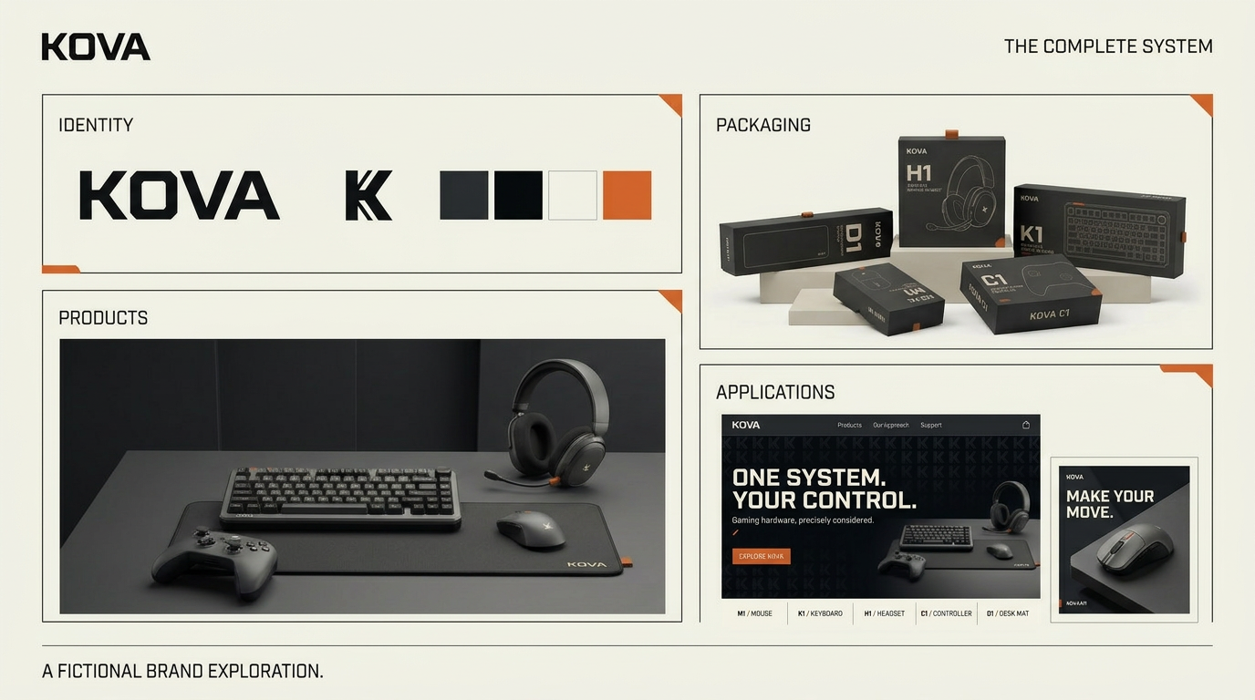 KOVA — Fictional Gaming Brand Identity — screenshot 13