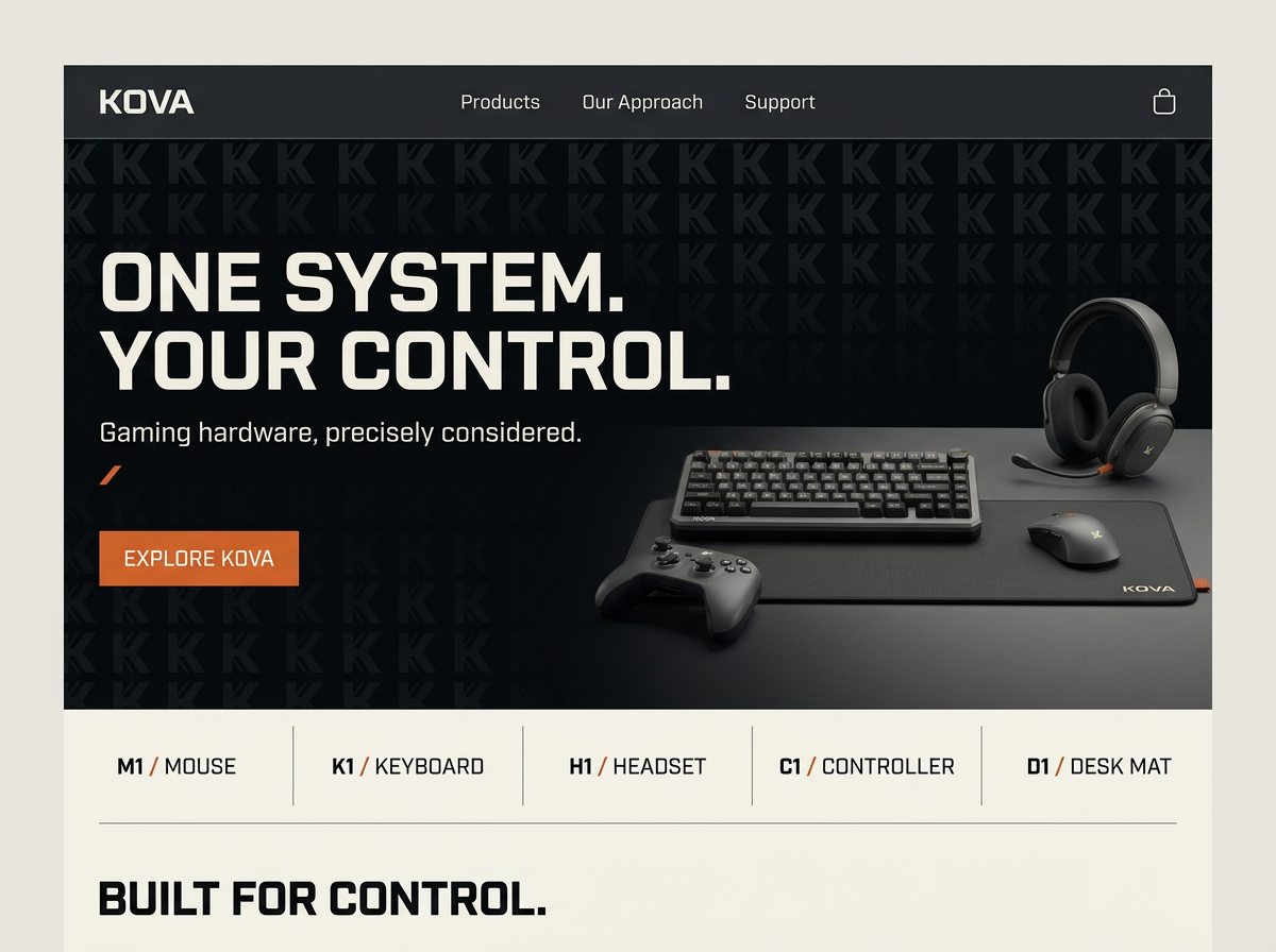 KOVA — Fictional Gaming Brand Identity — reel