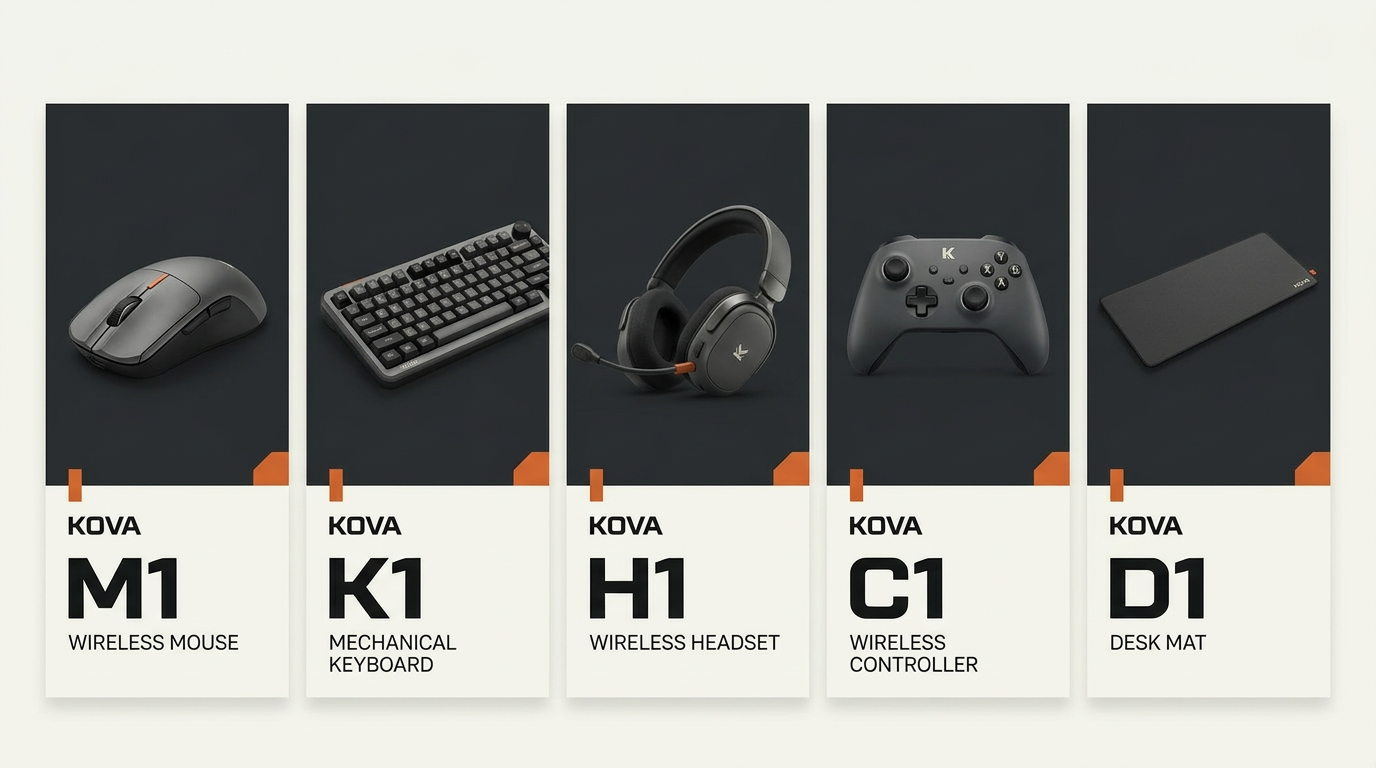 KOVA — Fictional Gaming Brand Identity — screenshot 14