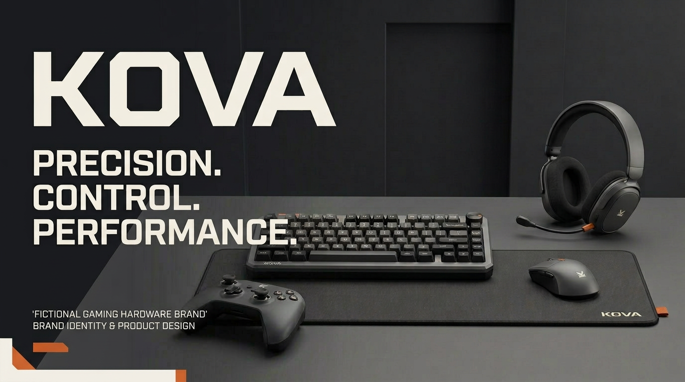 KOVA — Fictional Gaming Brand Identity — screenshot 12