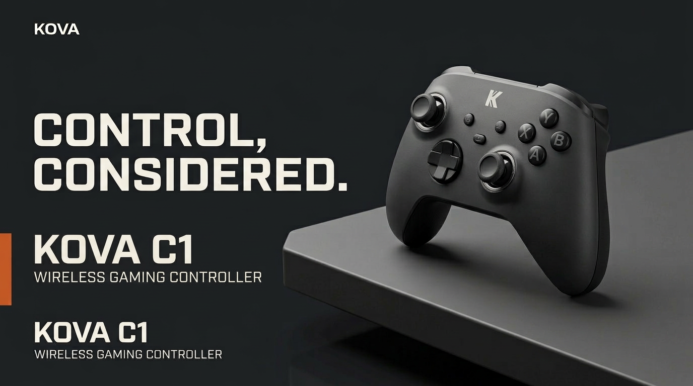 KOVA — Fictional Gaming Brand Identity — screenshot 2